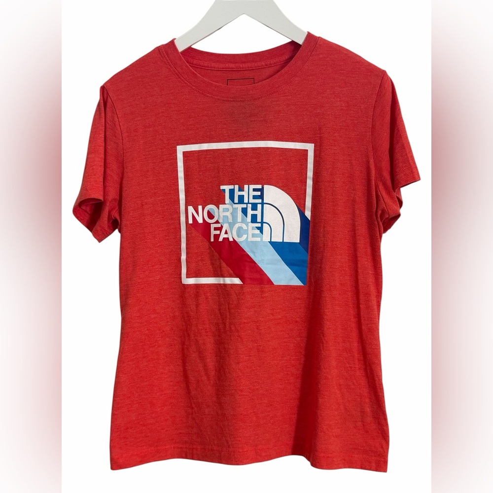 The North Face Red and Blue Logo T-Shirt - Picture 4 of 5